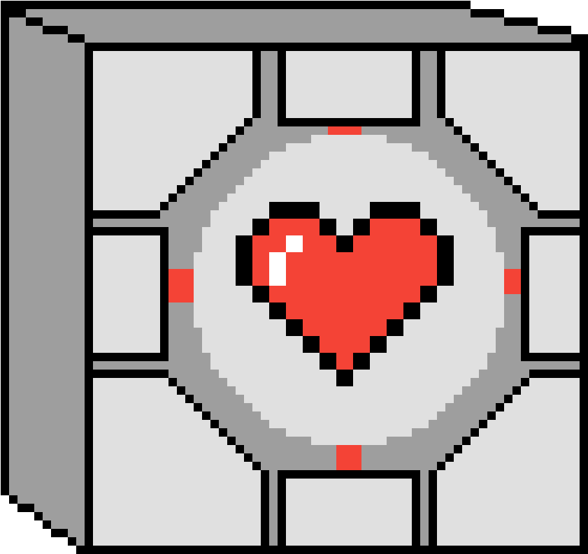 Companion Cube-portal Clipart (1200x1200), Png Download