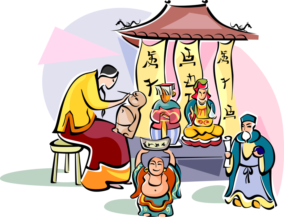 Chinese Ceramics Artist Paints Image Illustration Of Clipart (919x700), Png Download