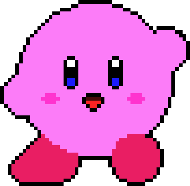 Walking Kirby By Papermario Clipart (1200x1200), Png Download