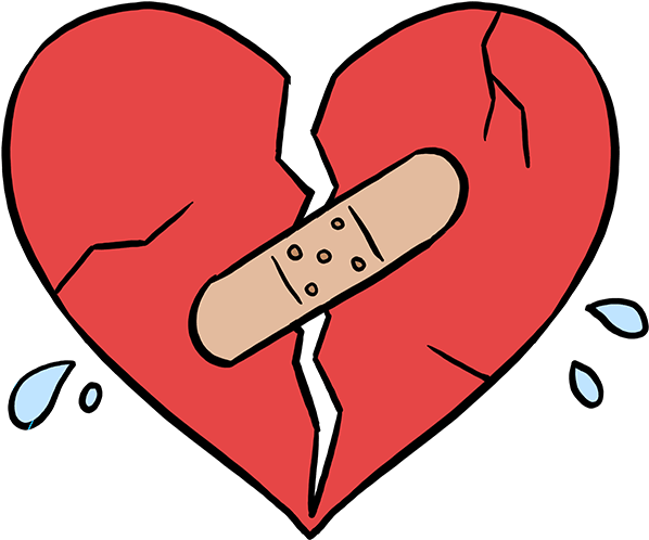 How To Draw Broken Heart Clipart (680x678), Png Download