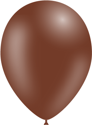 Globos Marrón Chocolate 50u 28cm Clipart (640x953), Png Download