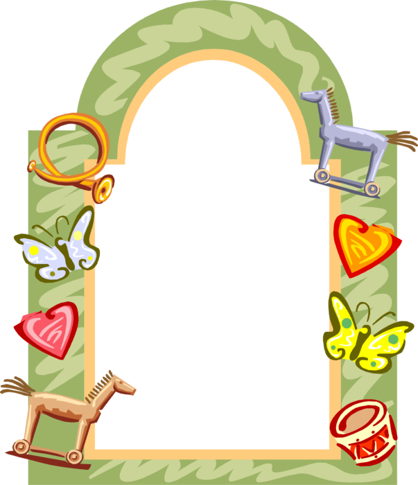 Children S Frame Image Illustration Of Childrens Clipart (603x700), Png Download
