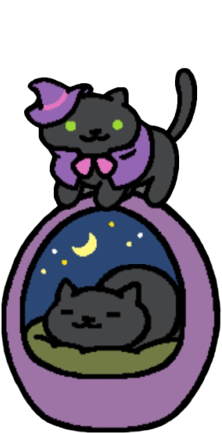 Hermeowne And Smokey With The Nightview Egg Bed Clipart (500x708), Png Download