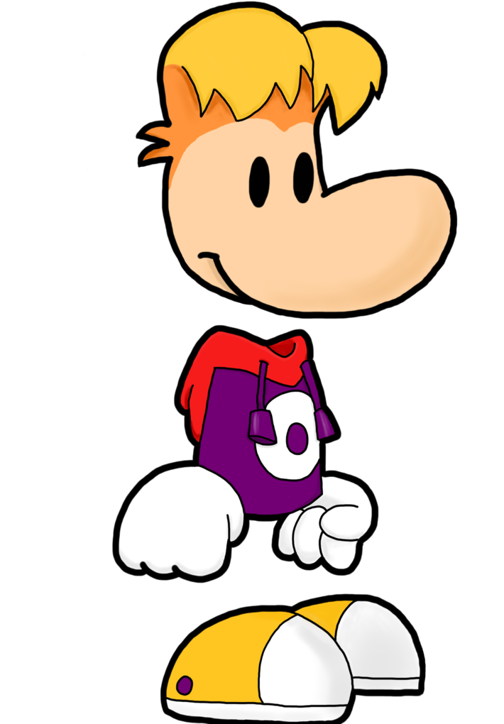 I Decided To Go Ahead And Color My Paper Rayman Drawing, Clipart (774x1032), Png Download
