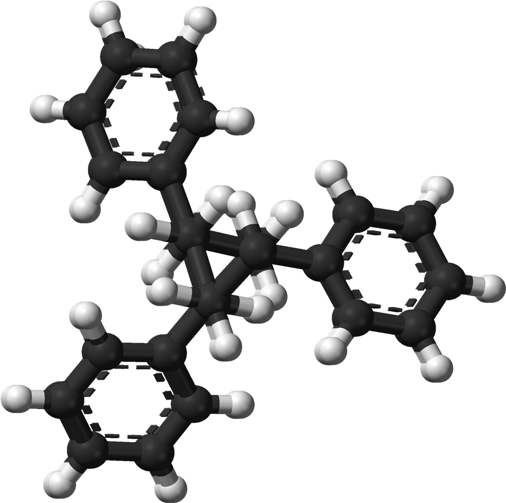 Isotactic Polystyrene Chain Looking Down Axis From Clipart (1100x1094), Png Download