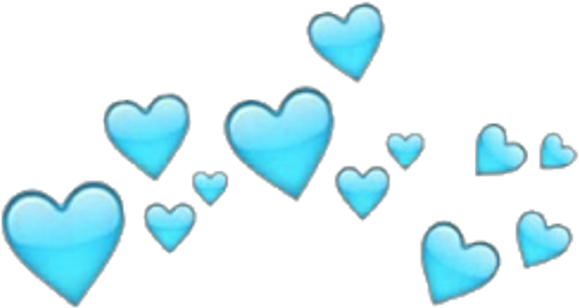 Blue Crown Tumblr Hearts Hearts Clipart (1024x1024), Png Download