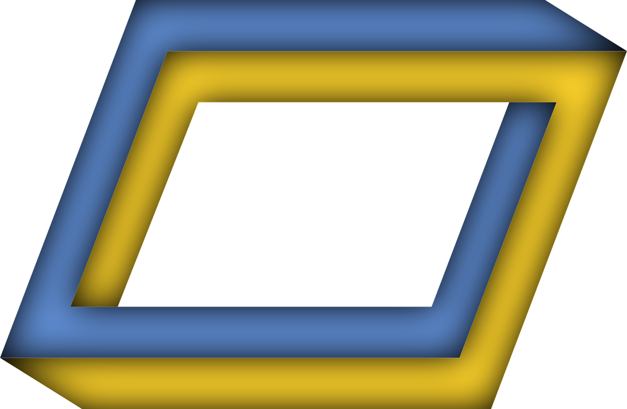 Penrose Rectangular,the Impossible Rectangle,optical Clipart (1280x834), Png Download