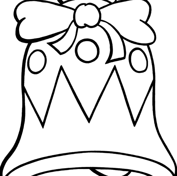 Printable Christmas Bells Christmas Bells Drawing At Clipart (603x600), Png Download