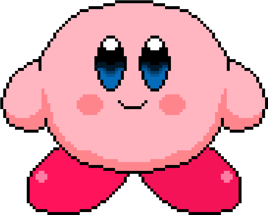 Kirby Pixel Art Clipart (1110x770), Png Download
