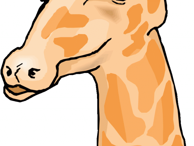 Swimming Clipart Giraffe - Png Download (640x480), Png Download