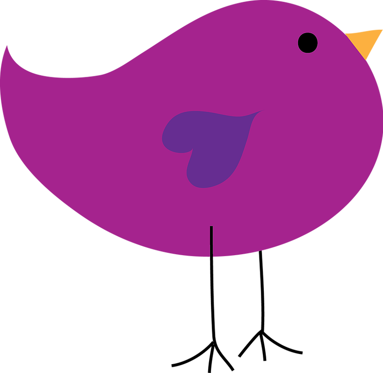 Purple Love Bird Clipart (784x763), Png Download