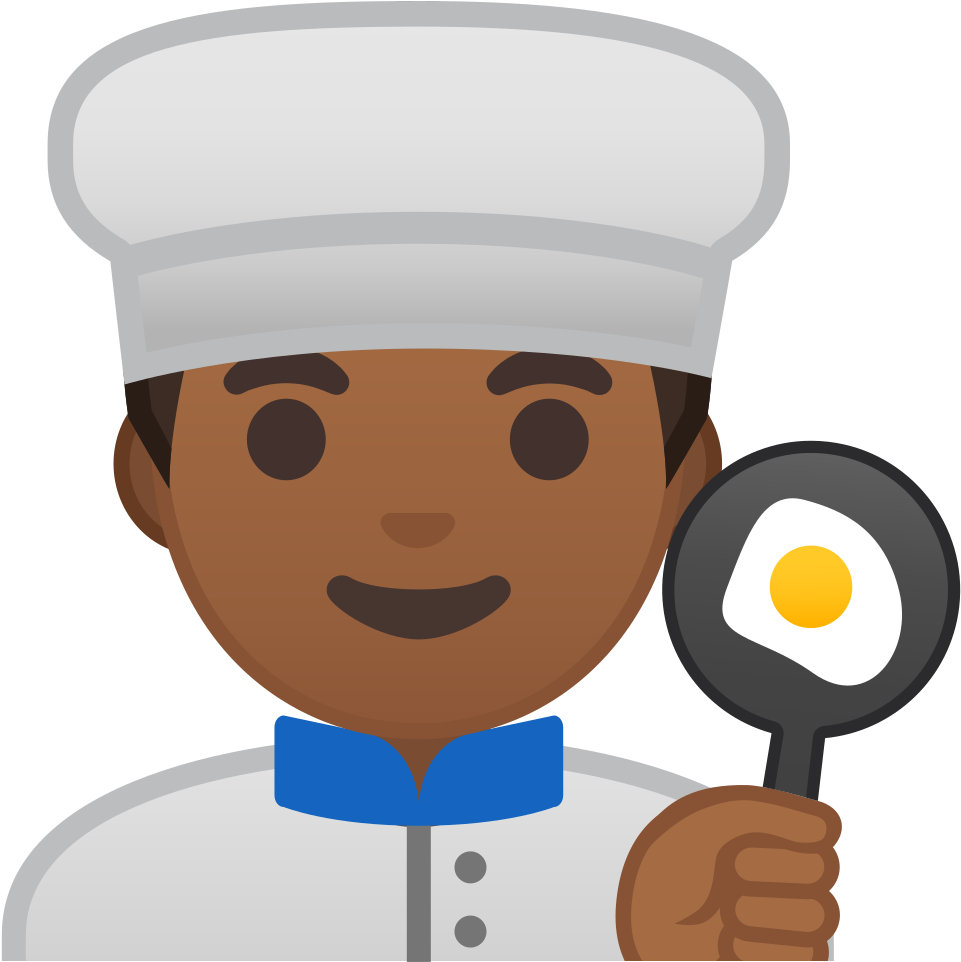 Man Cook Medium Dark Clipart (1024x1024), Png Download