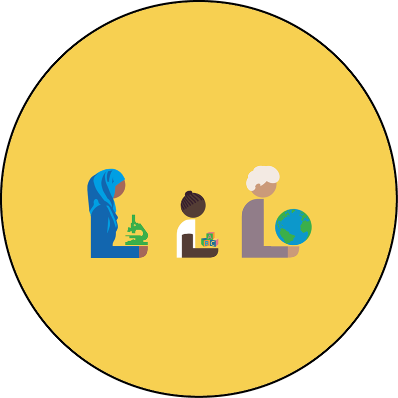 Blank Round Button Template Featuring Three Diverse Clipart (792x792), Png Download