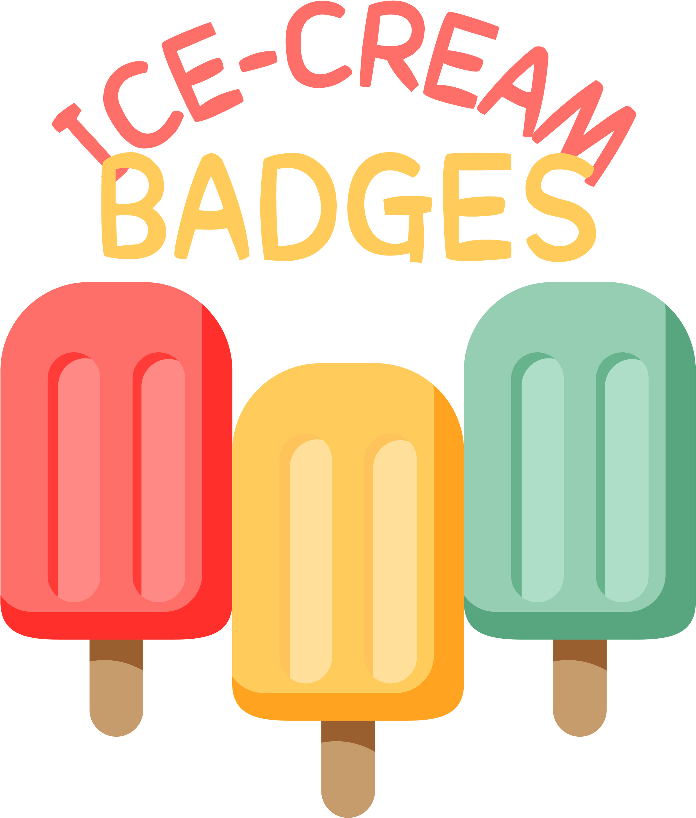 Ice Cream Cartoon Label Clipart (2277x2716), Png Download