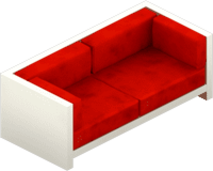 Free Png Vip Red And White Couch Png Images Transparent Clipart (850x680), Png Download