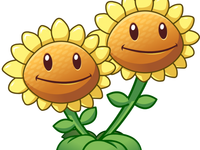 Plants Vs Zombies Clipart Twin Sunflower - Png Download (640x480), Png Download