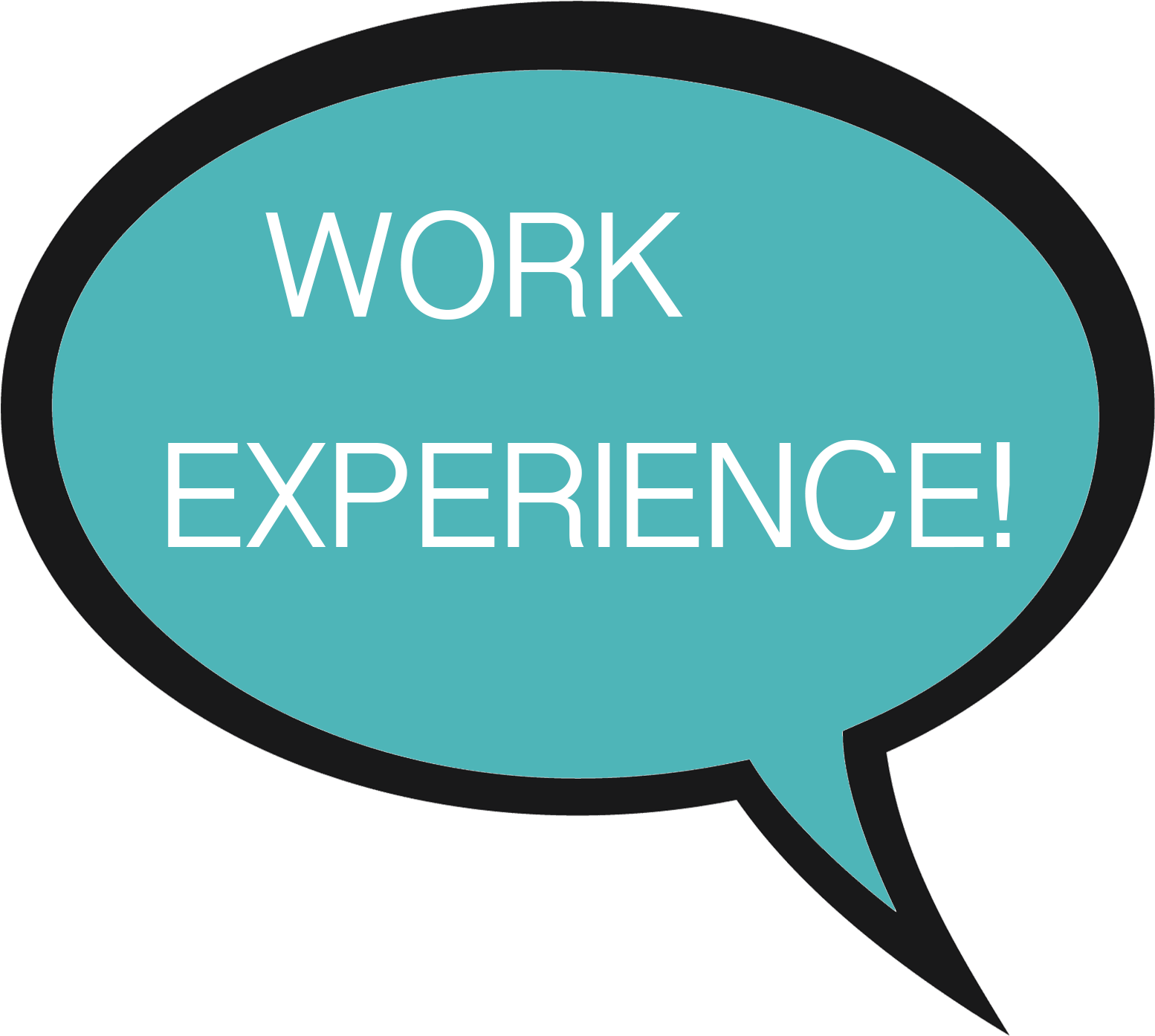 Speech Bubble With Words Work Experience Clipart Full Size Clipart (2345082) PinClipart