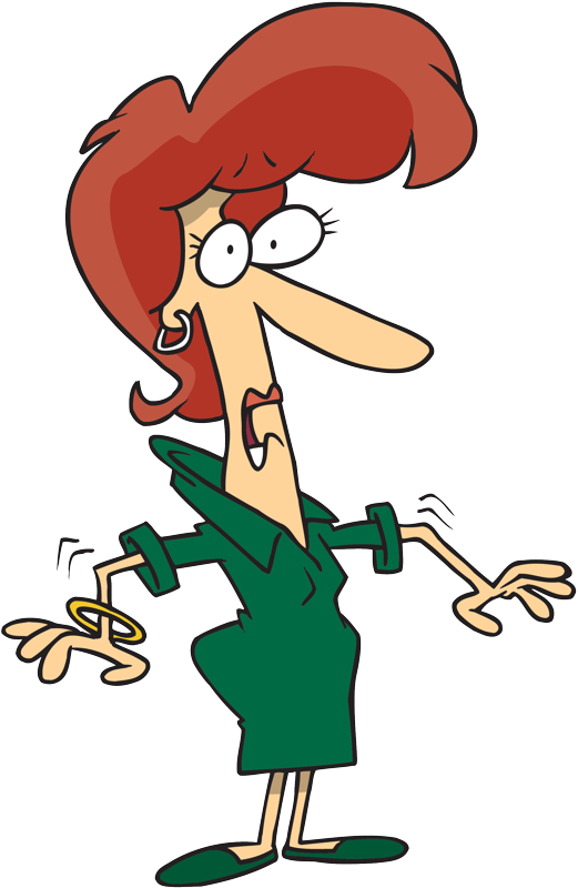 Surprised Lady Clipart (521x800), Png Download