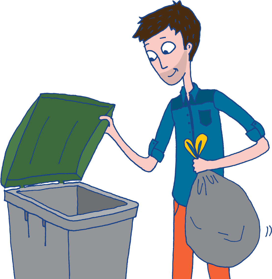 Quels Déchets Dans Les Ordures Ménagères Clipart (1190x1202), Png Download
