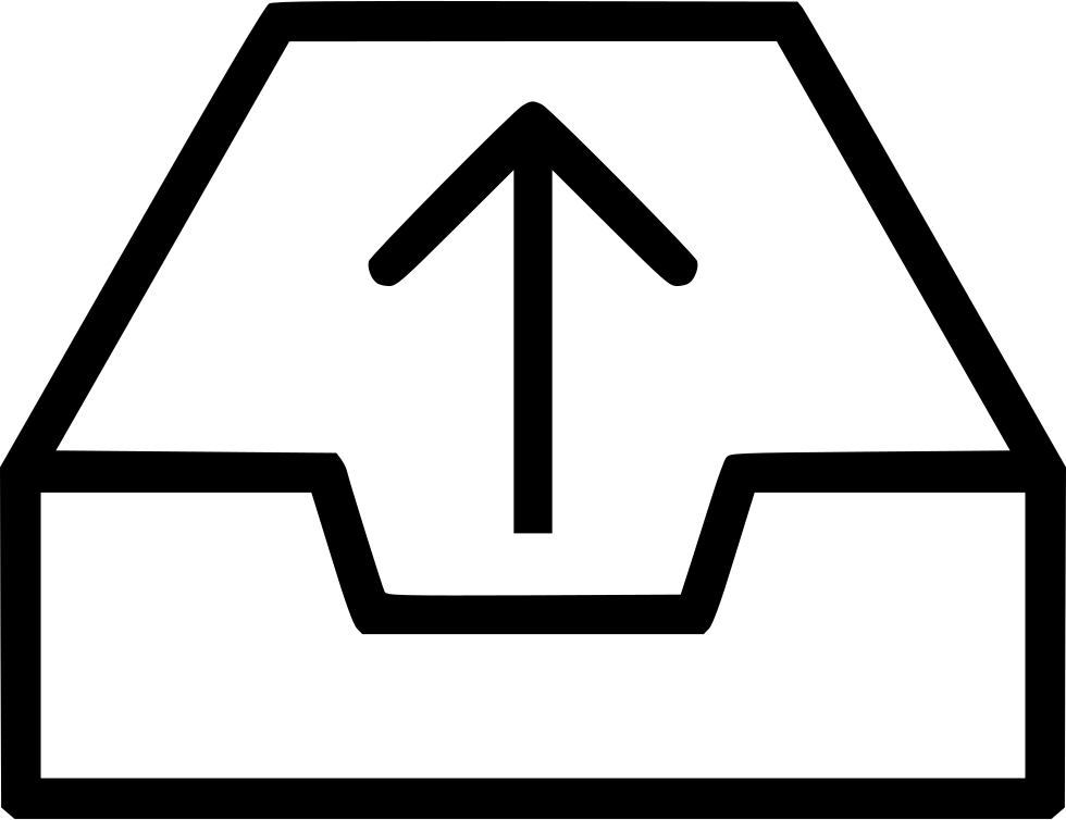 Box File Document Container Arrow Up Comments Clipart (980x754), Png Download