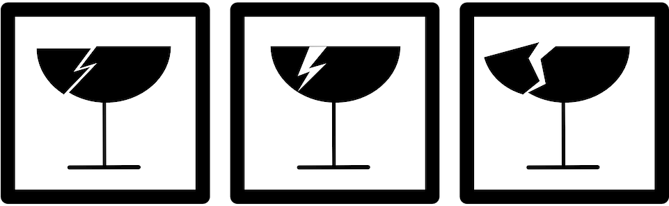 Fragile-34570 960 720 Clipart (960x480), Png Download