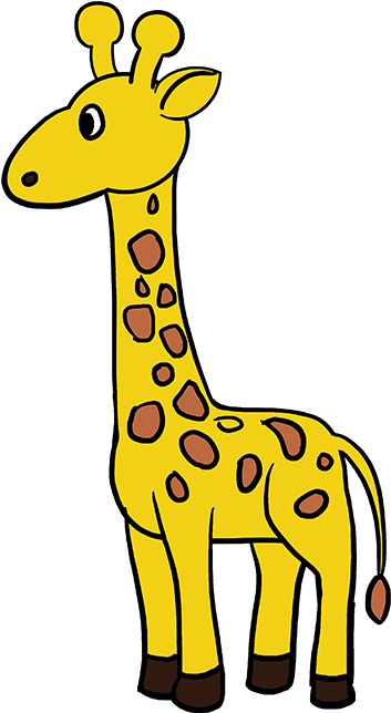 Drawn Giraffe Giraffe Tongue Clipart (680x678), Png Download