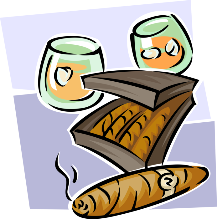 Whiskey Clipart Whiskey Cigar - Png Download - Full Size Clipart