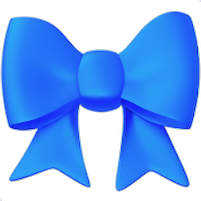 Freetoedit Coloured Blue Bow Emoji Blueemoji Emojiblue Clipart (1024x1024), Png Download
