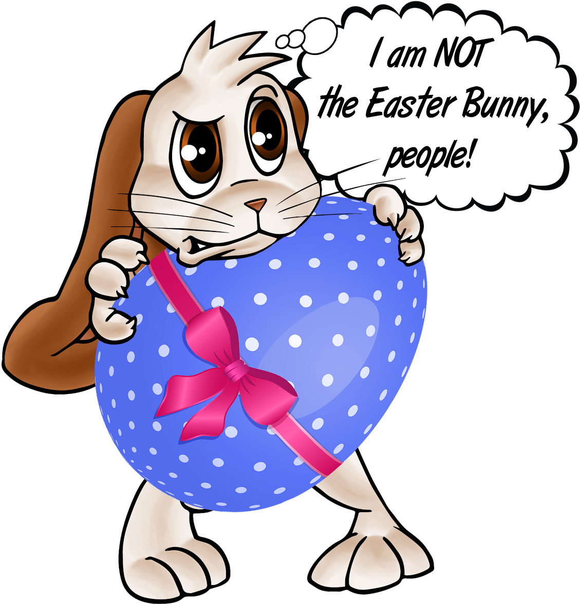 He Is Not The Easter Bunny That Means, Not Cuddly, Clipart (1275x1600), Png Download