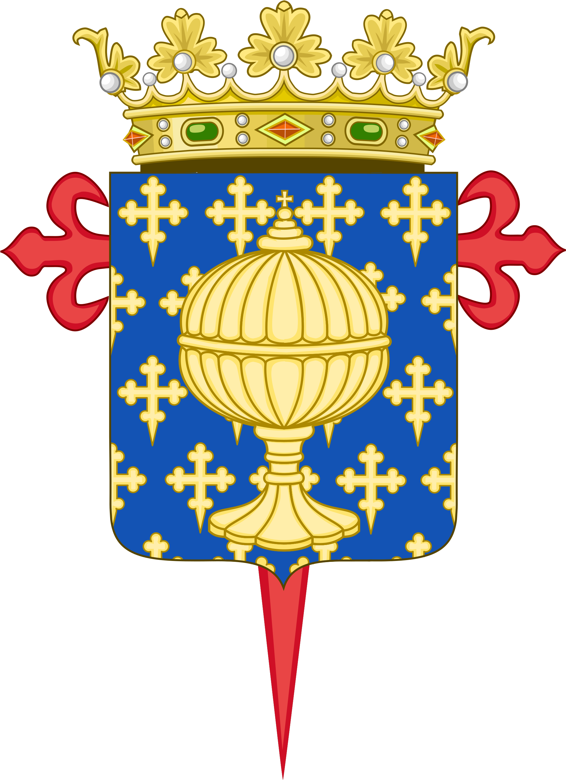 Coat Of Arms Of Galicia, 19th Century Clipart (800x1083), Png Download