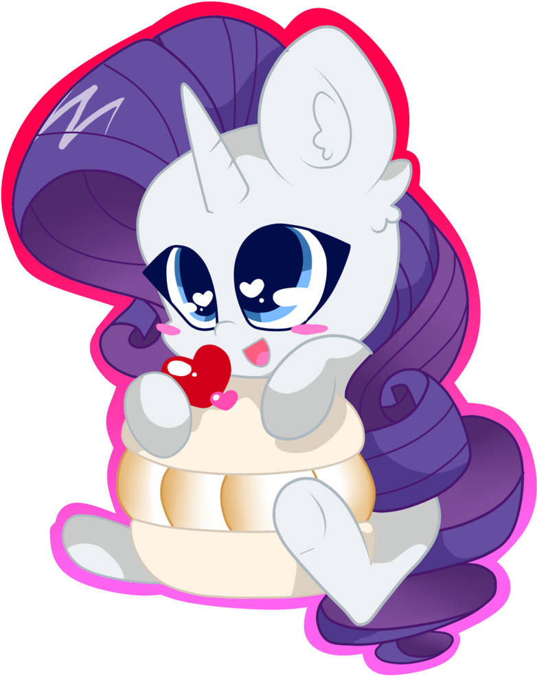 Kittyrosie, Chibi, Female, Food, Heart Eyes, Macaron, Clipart (868x1024), Png Download