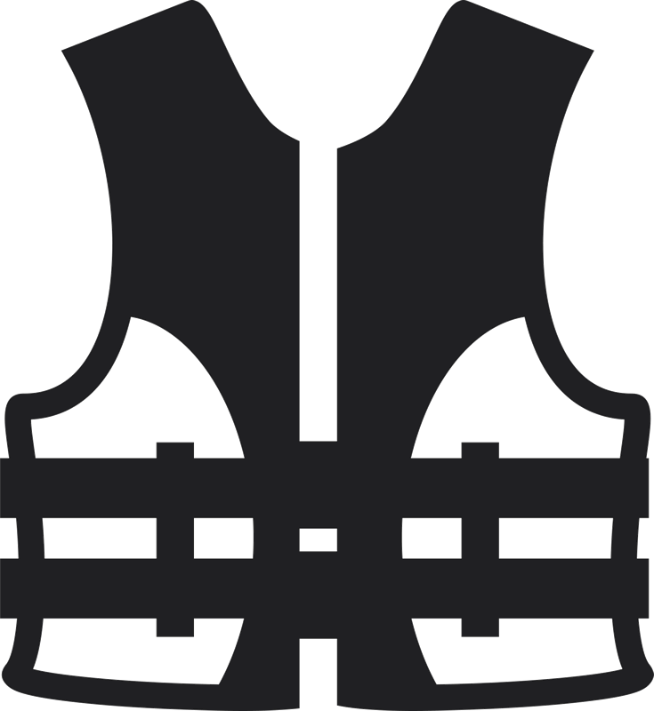 Life Jacket Rubber Stamp Clipart (735x800), Png Download