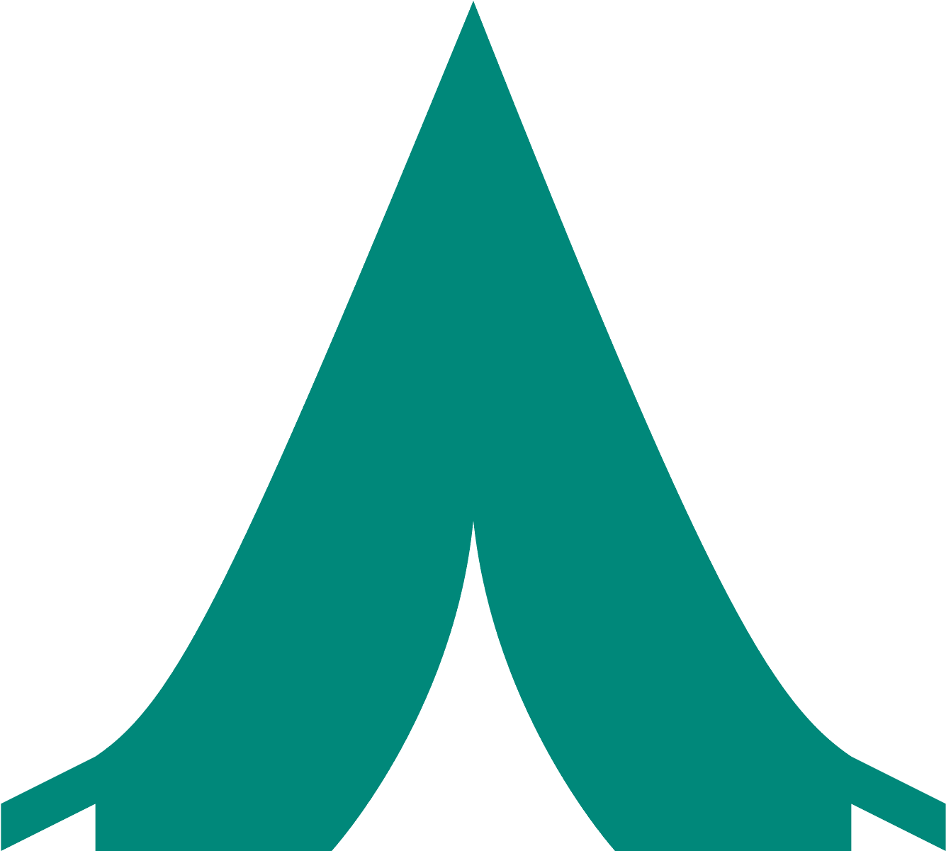 Camping Tent Icon For Kids Clipart (1600x1600), Png Download