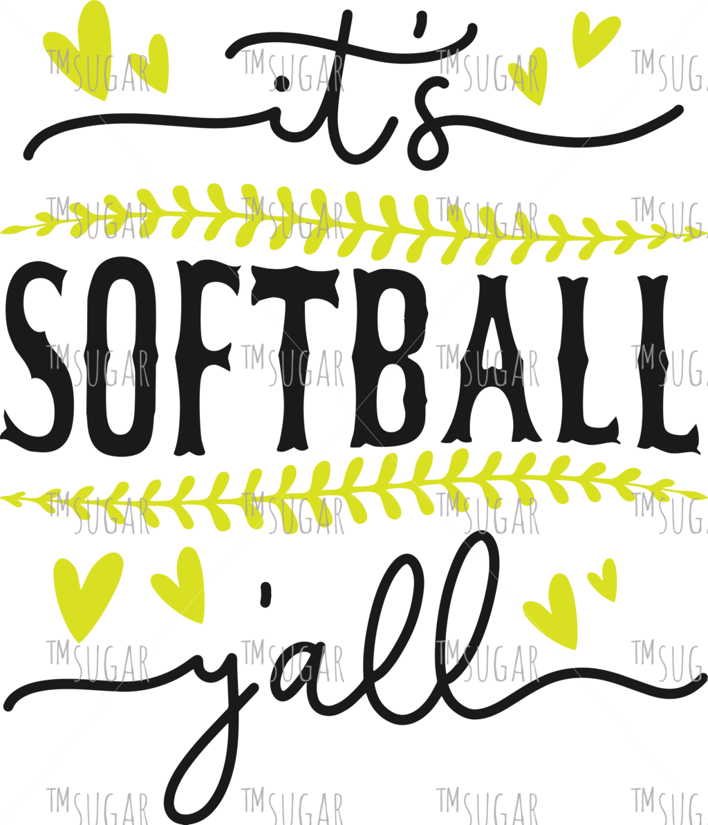 It's Softball Y'all Clipart (1024x1193), Png Download