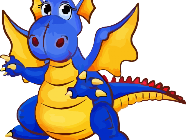 Blue Dragon Clipart Cartoon - Png Download (640x480), Png Download