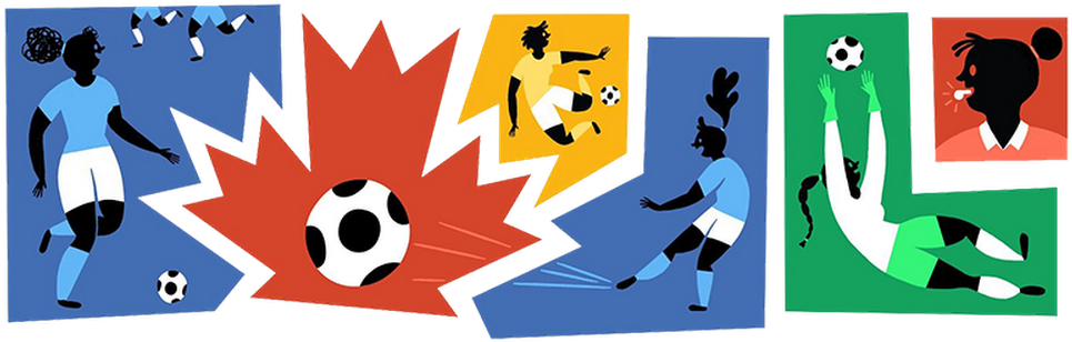 Womens World Cup Doodle Clipart (1000x400), Png Download