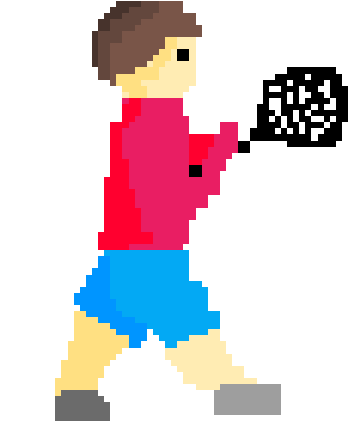 Atari Tennis Player Clipart (1200x1200), Png Download