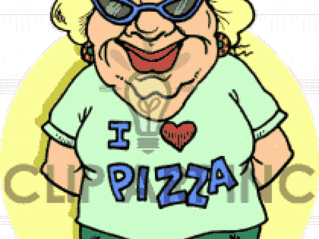 Pizza Clipart Lady - Png Download (640x480), Png Download