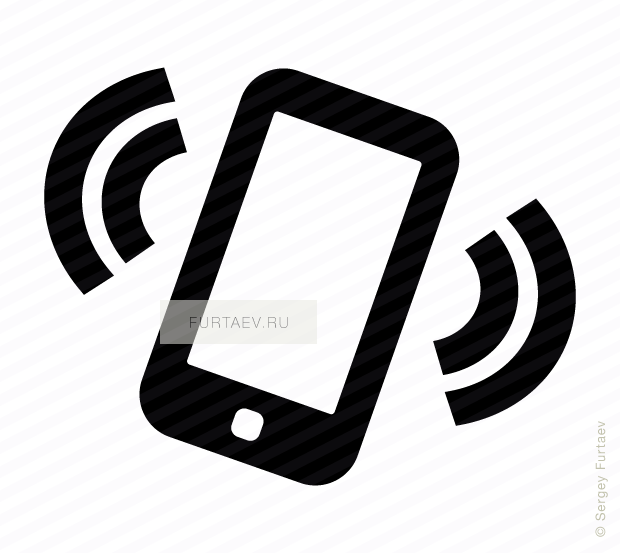 Vector Icon Of Signal Going From Smartphone Clipart (620x553), Png Download