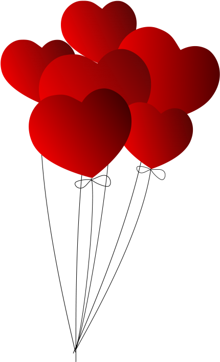 Heart Balloons Clip Art - Png Download (500x733), Png Download