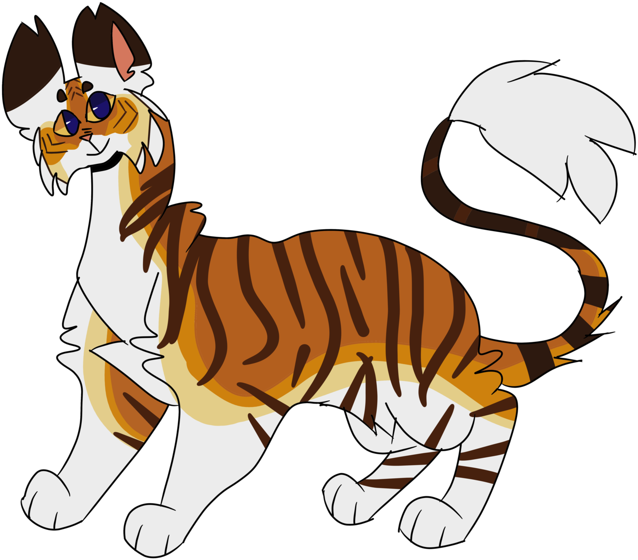 Golden Tiger Lionblaze Color Design Au This Is An Au Clipart (1280x1151), Png Download