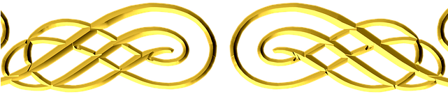 Decorative Line Gold Clipart Golden - Png Download (640x480), Png Download