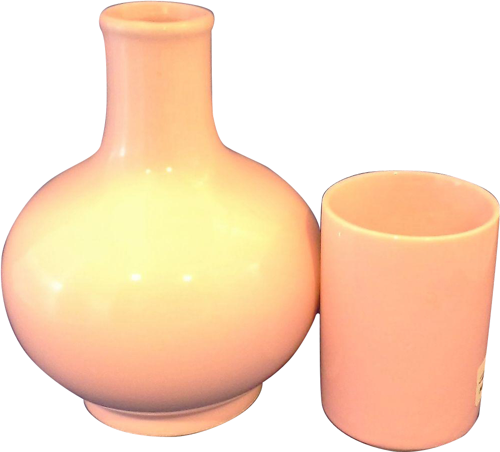 Japan Pink Glazed Pottery Tumble Up Carafe Tumbler Clipart (998x998), Png Download