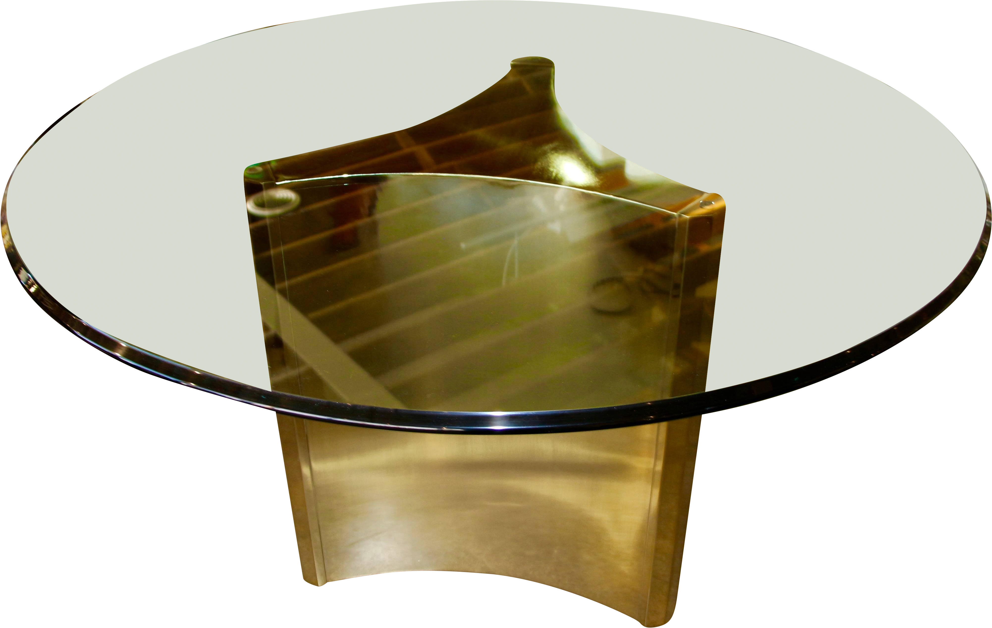 Superior Mastercraft Brass Pedestal Dining Table With Clipart (4449x2817), Png Download