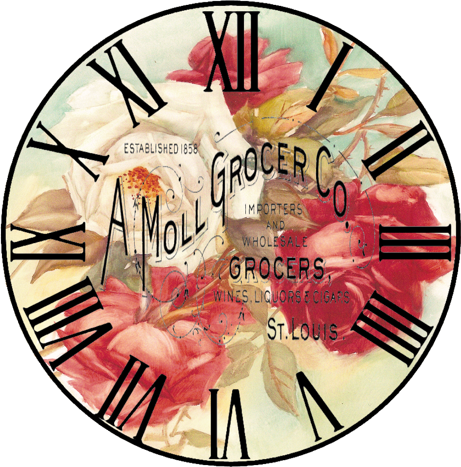 Free Vintage Clock Clipart (1000x1020), Png Download