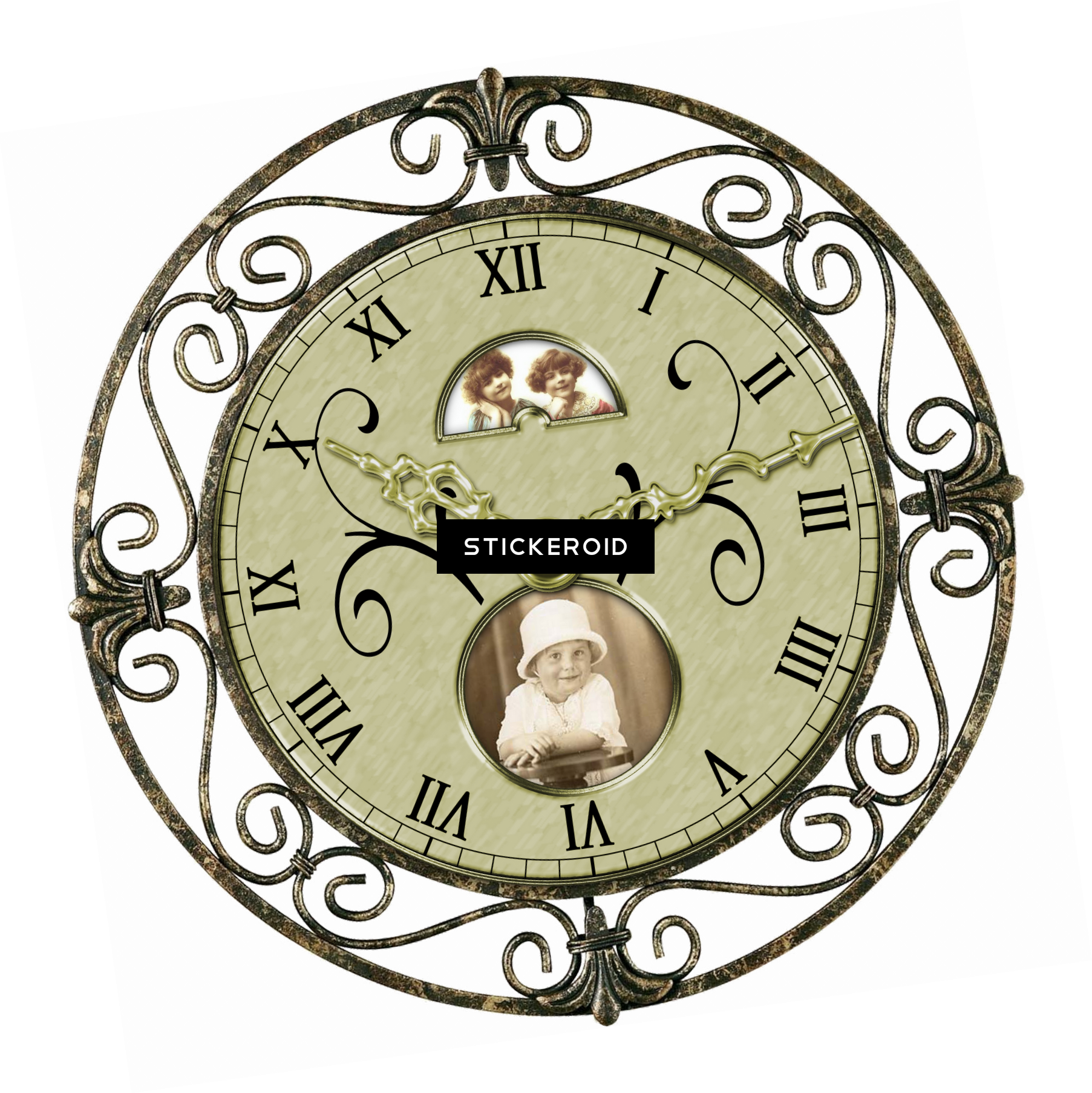 Vintage Clock Clipart (1805x1806), Png Download