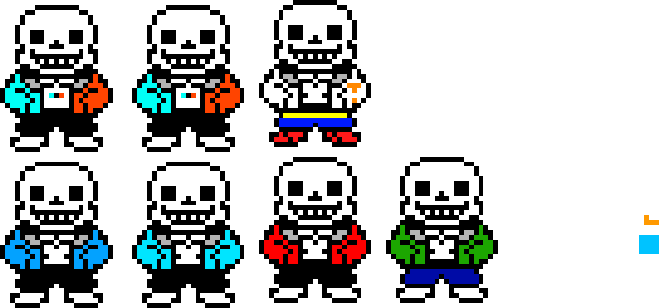 Sans Palette Swap Clipart (1420x730), Png Download