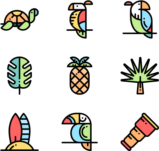 Tropical Clipart (600x564), Png Download