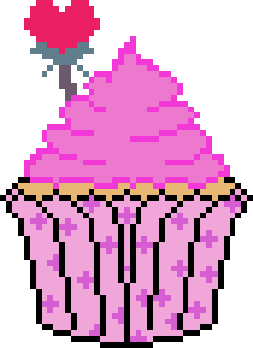 Valentine's Day Cupcake Completed Clipart (1200x1200), Png Download