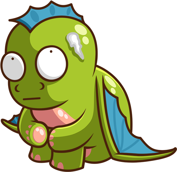 Sparky The Dragon Messages Sticker-2 Clipart (618x618), Png Download